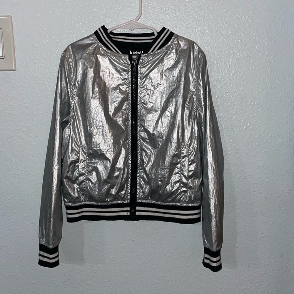 Kids Silver Foil Jacket Size 7/8